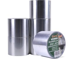 80-100 Degree Heat-resistant Waterproof Aluminum Adhesive Tape for Sealing, Repairing, and Insulating - 10 x 120 m, 6 Rolls