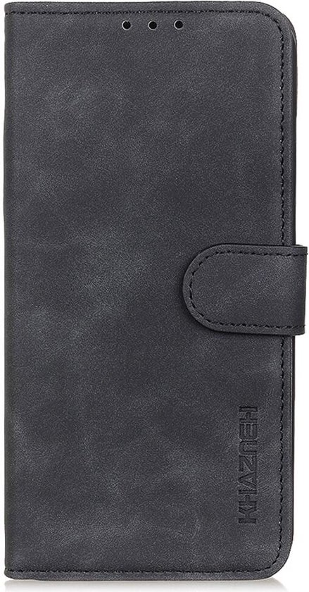 KHAZNEH Coque adaptée pour Xiaomi Poco F6 | Portefeuille rétro | Étui portefeuille | Standard | Porte-cartes | Noir