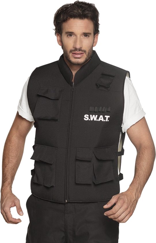 Boland - Vest SWAT - Zwart - L/XL - Volwassenen - SWAT | bol.com