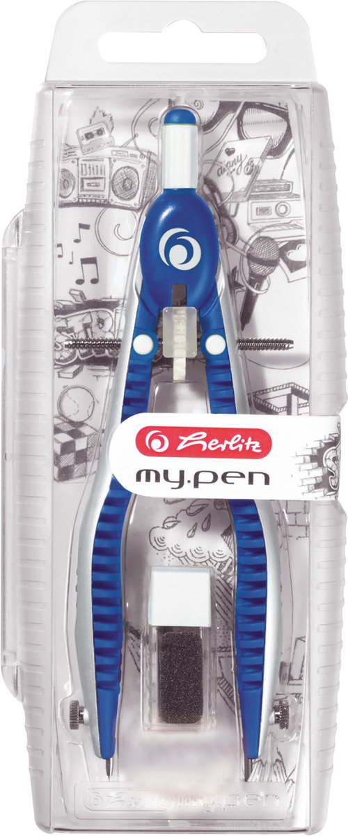 Herlitz quick-set passer my.pen blauw/wit