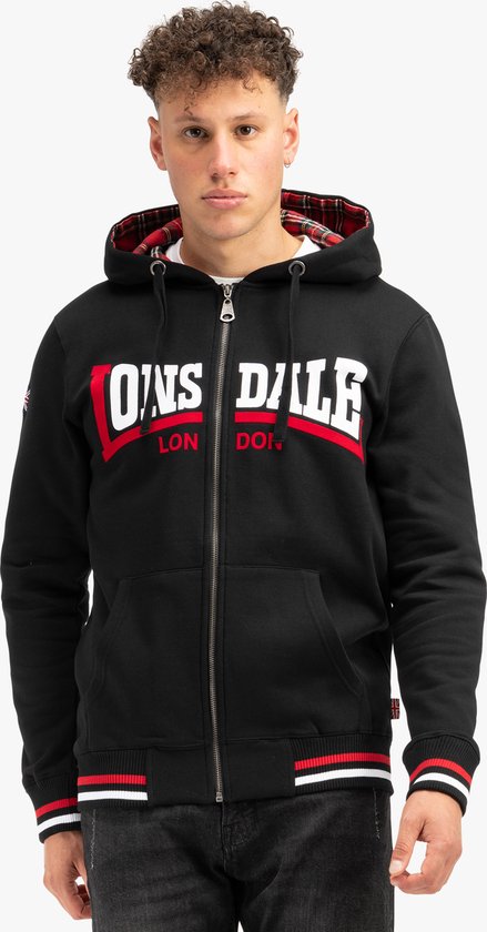 Sweat Lonsdale Nateby Full Zip Zwart M Homme bol