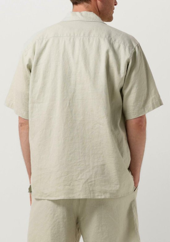 Woodbird Wbbanks Linen Shirt Heren - Vrijetijds blouse - Mint - Maat M