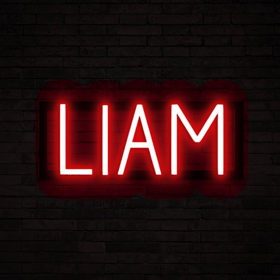 LIAM - Neon LED Lamp Kinderkamer | SpellBrite | 38,62 x 16 cm | 6 Dimstanden & 8 Lichtanimaties | Naamlamp Wandlamp Neon Verlichting