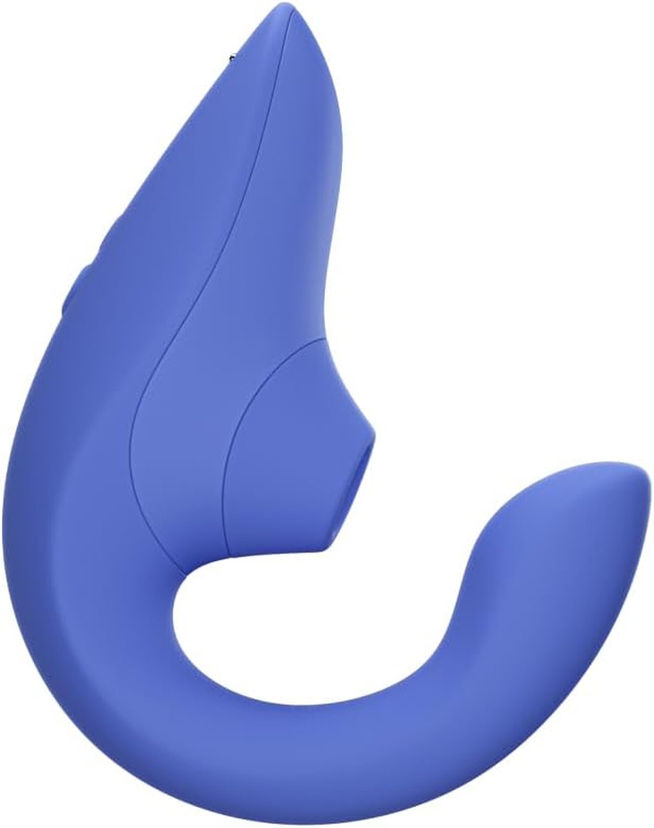 Goedkoopste Womanizer Blend Dubbele Stimulator - Rabbit-Vibrator - Pleasure Air-Clitorisstimulatie - G-Spot-Vibraties en Zuiging van Clitoris - Volwassen Speelgoed voor Vrouwen - Waterdicht en Oplaadbaar - Blauw