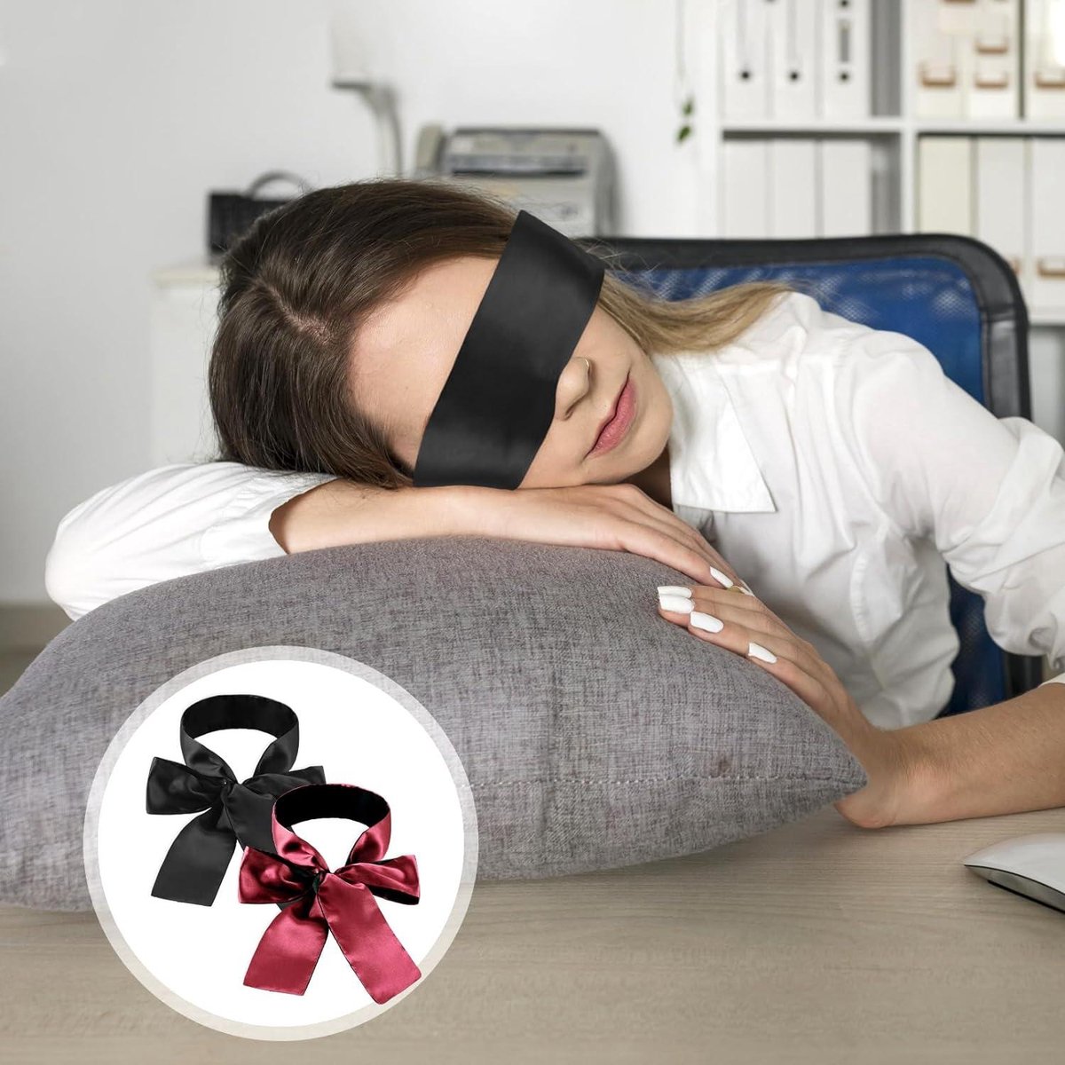 Masque En Spandex Rembourré, Bandeau Pour Les Yeux, Couvre-chef, Bouche Et Yeux