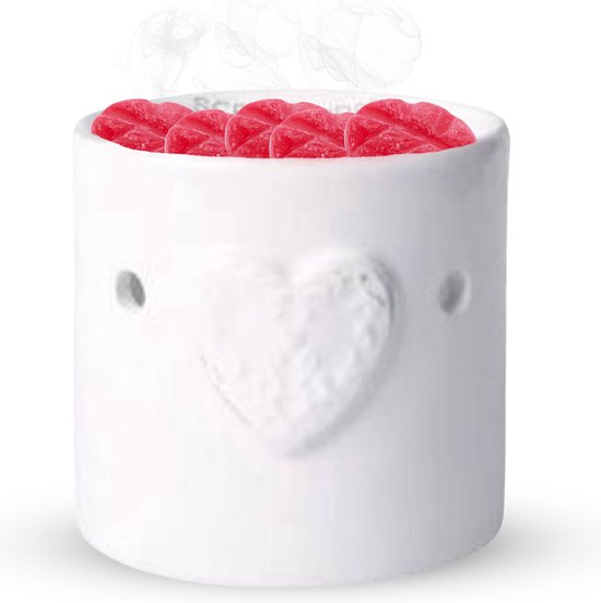 Scentchips® Regular Embossed Hart Roze waxbrander geurbrander