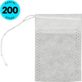 Theezakjes Voor Losse Thee - 200 Stuks - Recyclebaar - 5 x 7 CM - Lege Filter - Biologisch Afbreekbaar