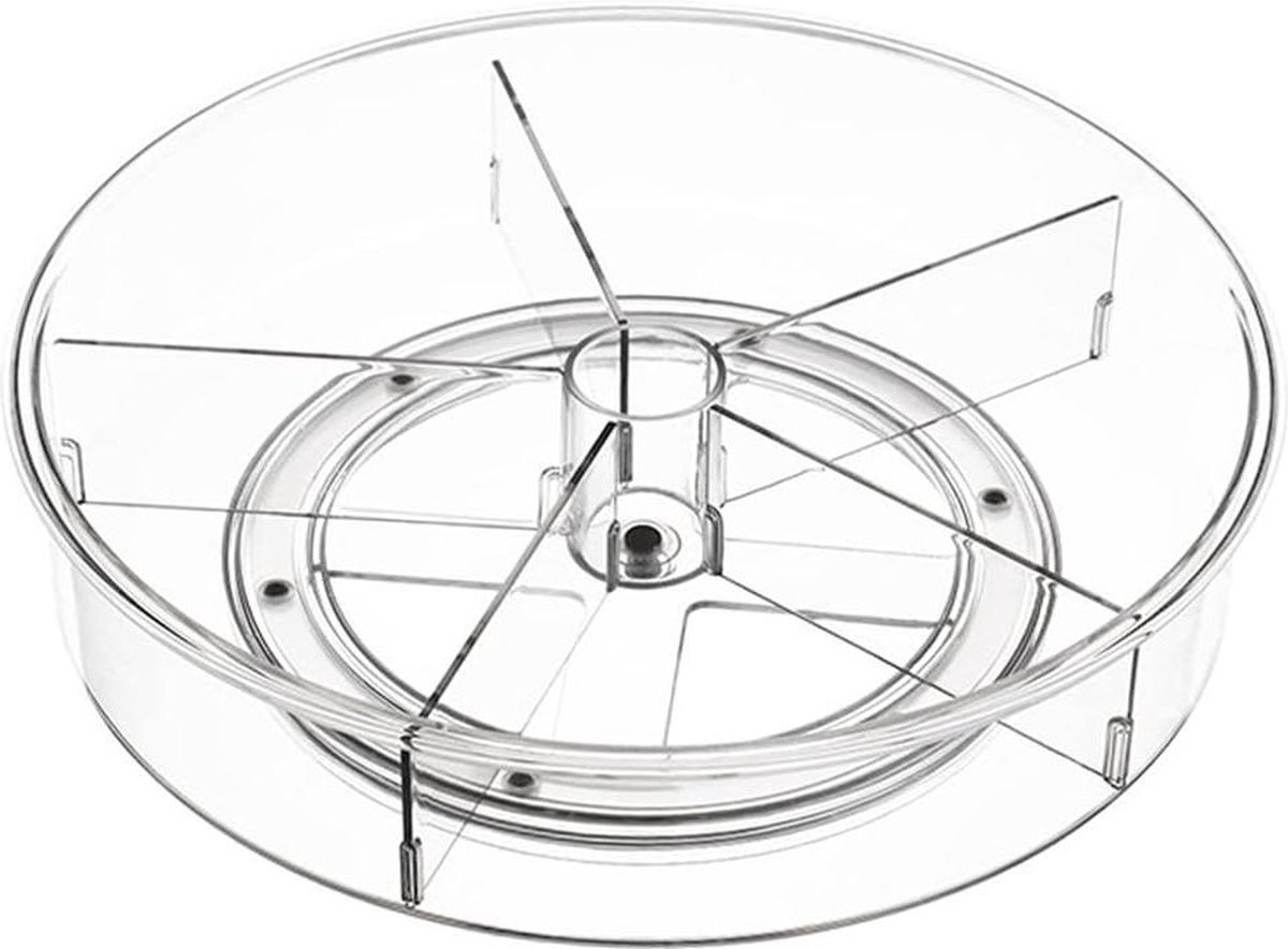 Keukenorganizer - Draaibare Lazy Susan Kruidenhouder met Afneembare Scheidingswanden