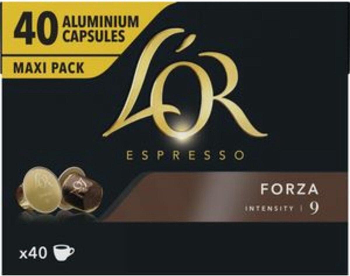 Goedkoopste 5x L'OR Espresso Koffiecups Forza 40 stuks