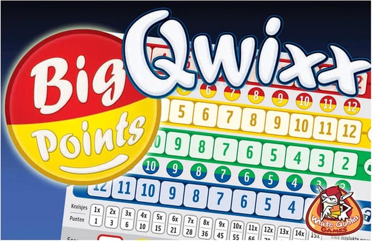 White Goblin Games Qwixx Big Points - Dobbelspel uitbreiding - 2 scorebloks — afbeelding 7