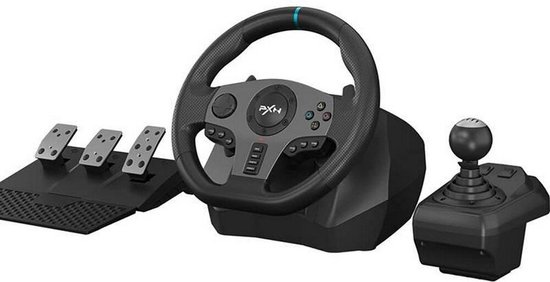 PXN - V9 - Race Stuur - Met Pedalen en Shifter - 270/900°- Game Stuur - Geschikt voor - PS4 - Xbox One - PC - Xbox Series X|S - PS3 - Met App