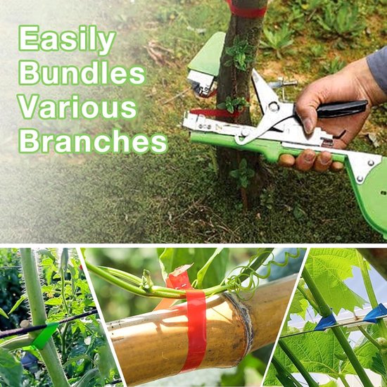 Plant Bindmachine Tuin Wijnstok Binden Tape Tool Plant Tapetool Tapener Met 20 Rollen En 2 Doos Nietje Tape Set Tuin Tapener Tool voor Takken