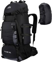 Bol.com WoYoW®- 90L Hiking rugzak - trekkersrugzak-Backpacks - Zwart- Backpack XL -Heupriem - wandelrugzak - Militaire Rugzak - ... aanbieding