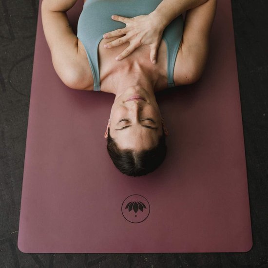 Krachtige antislip PU yogamat - ecologisch gemaakt van natuurlijk rubber - voor Hot Yoga en Ashtanga Yoga - extra breed 183 x 66 x 04 cm Yogamat — afbeelding 4