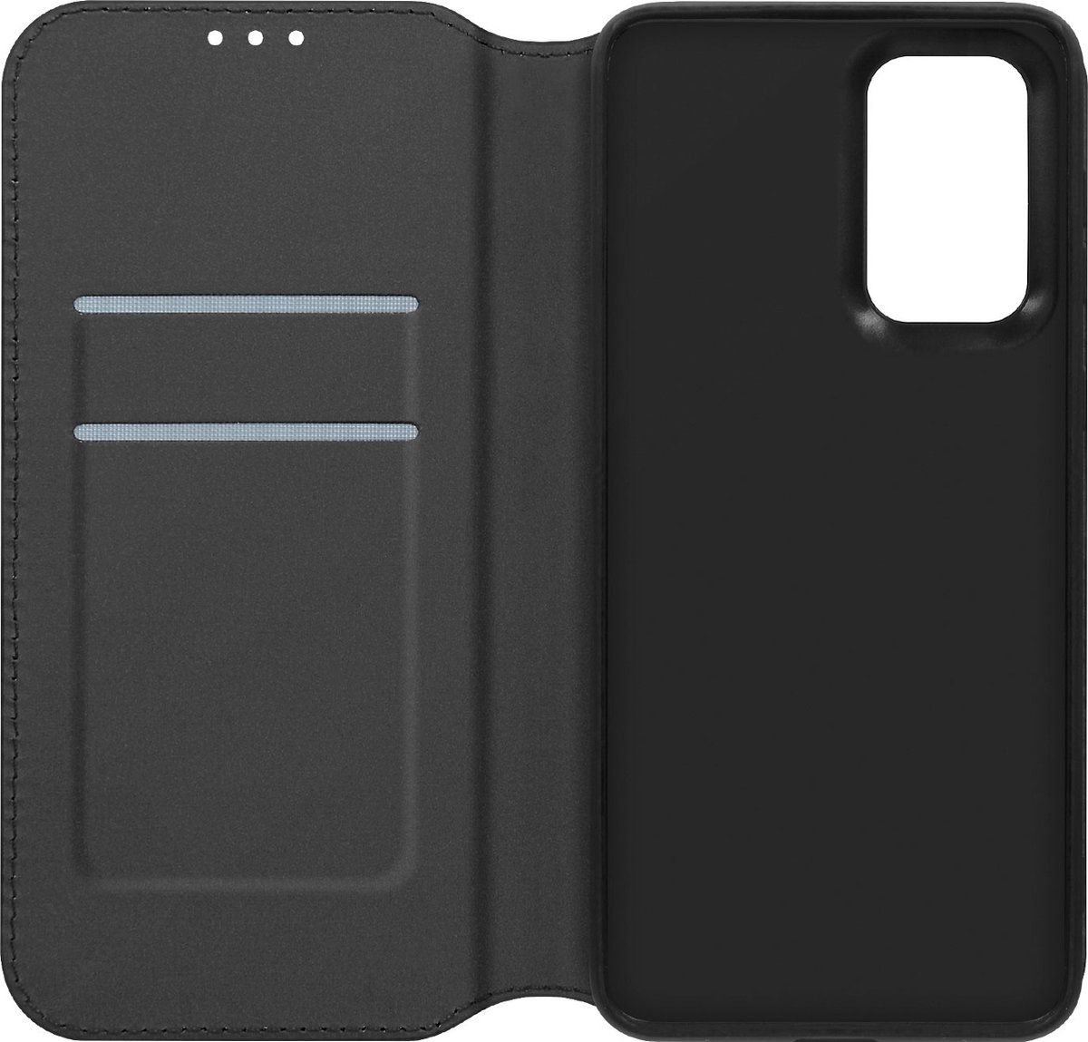 Avizar Foliohoes Geschikt voor Samsung Galaxy A35 5G Multifunctionele klep, Zwart