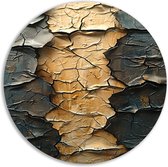 Peinture cercle mural - Matériau bol mural - Cercles muraux Fissures - Décoration murale moderne - Décoration murale ronde - Accessoires chambre cercle mural forex 50x50 cm