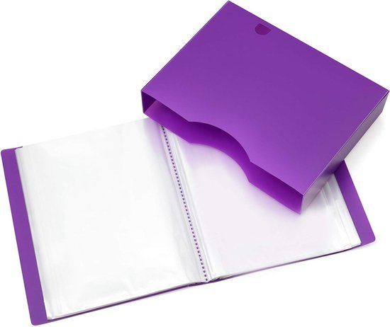 ARPAN A4 Presentatiemap – 48 Zakken (96 Zijden) – Zwarte Hardcover – Met Transparante Plastic Mouwen – Ideaal Voor Documenten, Rapporten En Foto's – 30x24 Cm