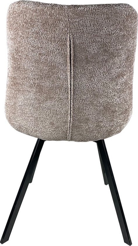 Chaise de salle à manger Susta chaise de salle à manger en chenille taupe