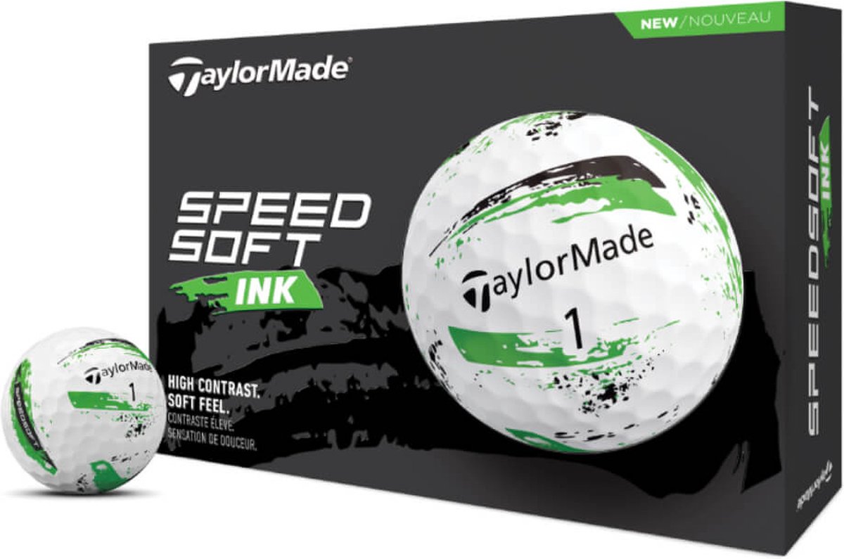 TaylorMade SpeedSoft Ink Golfballen - Groen - 12 Stuks