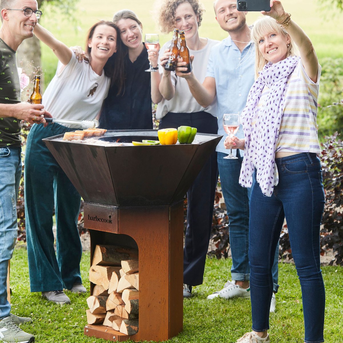 Barbecook Nestor Original - Charcoal barbecue - Corten steel