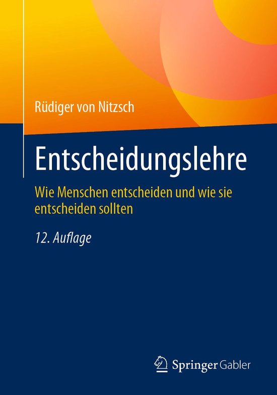 Business and Economics (German Language) - Entscheidungslehr ... - cover