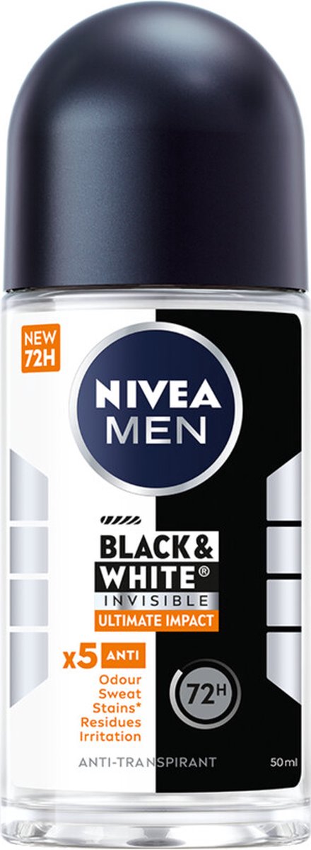 Goedkoopste Nivea Men Deodorant Roller Black & White Ultimate Impact 50 ml