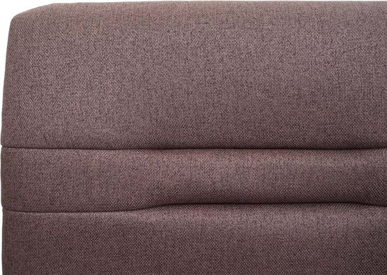 Canapé MCW-H70, canapé de salle à manger canapé rembourré, dossier tissu/textile acier inoxydable brossé ~ marron 180cm