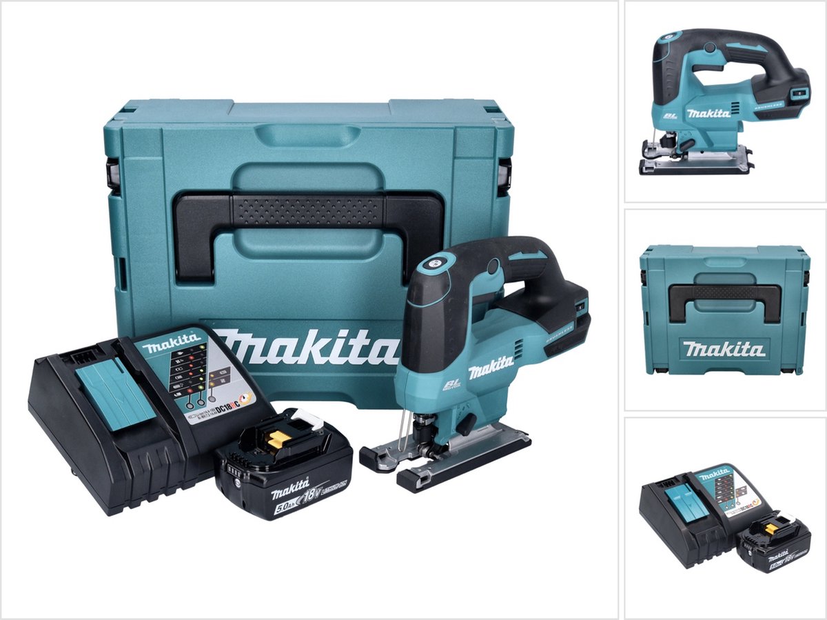 Makita DJV 184 RT1J accu pendelzaag 18 V borstelloos + 1x accu 5,0 Ah + oplader + Makpac
