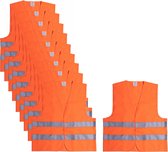 Gilet de sécurité - 10x - avec réflexion - Gilet de sécurité - Gilet réfléchissant - Gilet de sécurité - Oranje