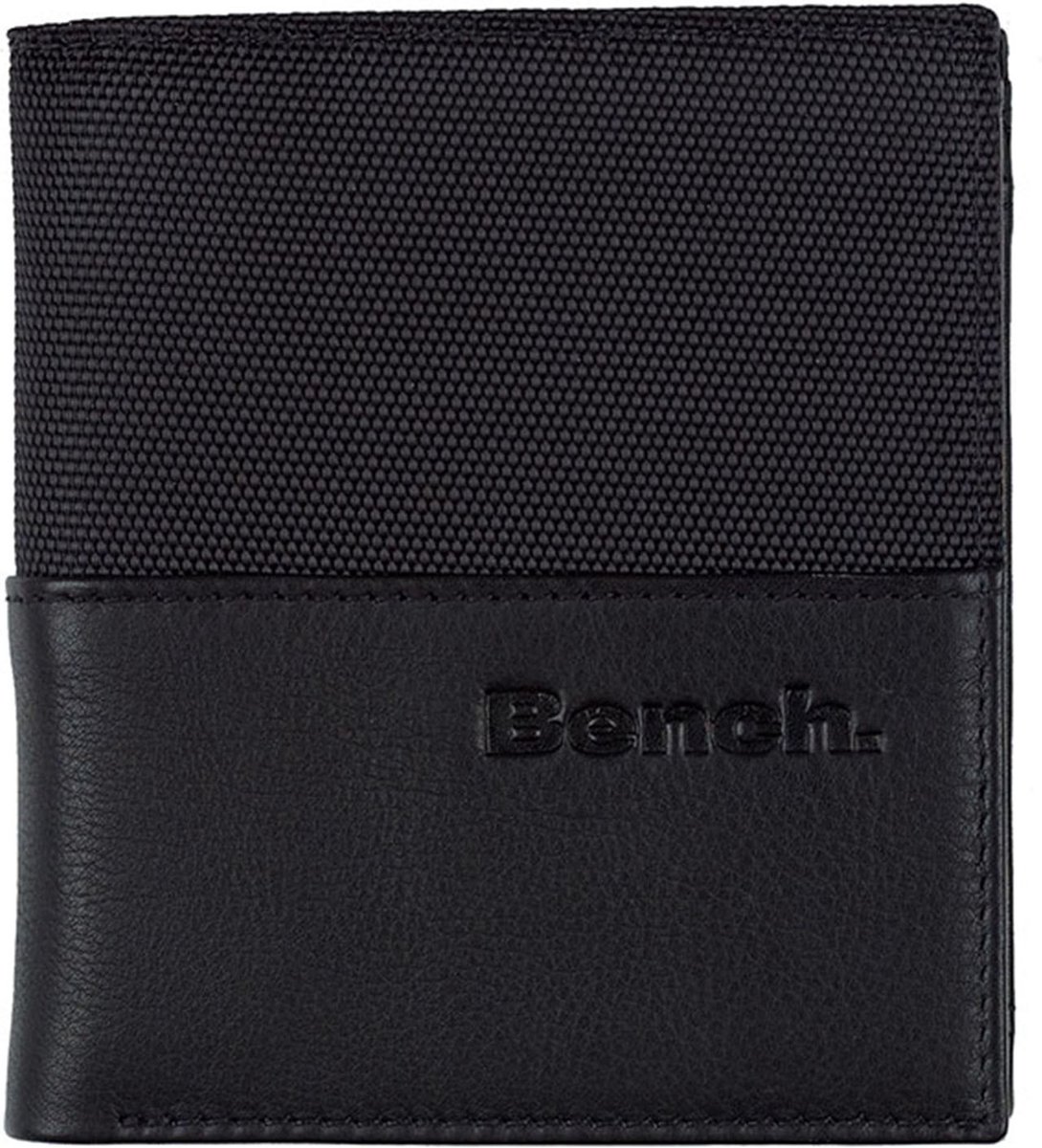 Bench Carbon portemonnee 9 cm - Jongens - Staand formaat - schwarz