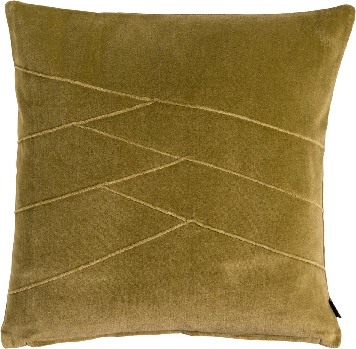 Linen & More Uneven Pintuck Dark Khaki Kussen -45 X 45