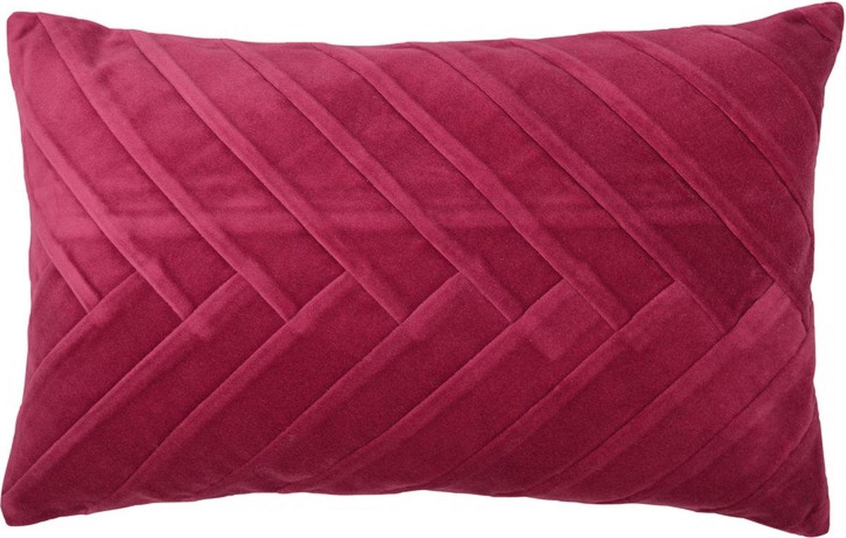 Linen & More New Folded Boysenberry Kussen -30 X 50 Roze