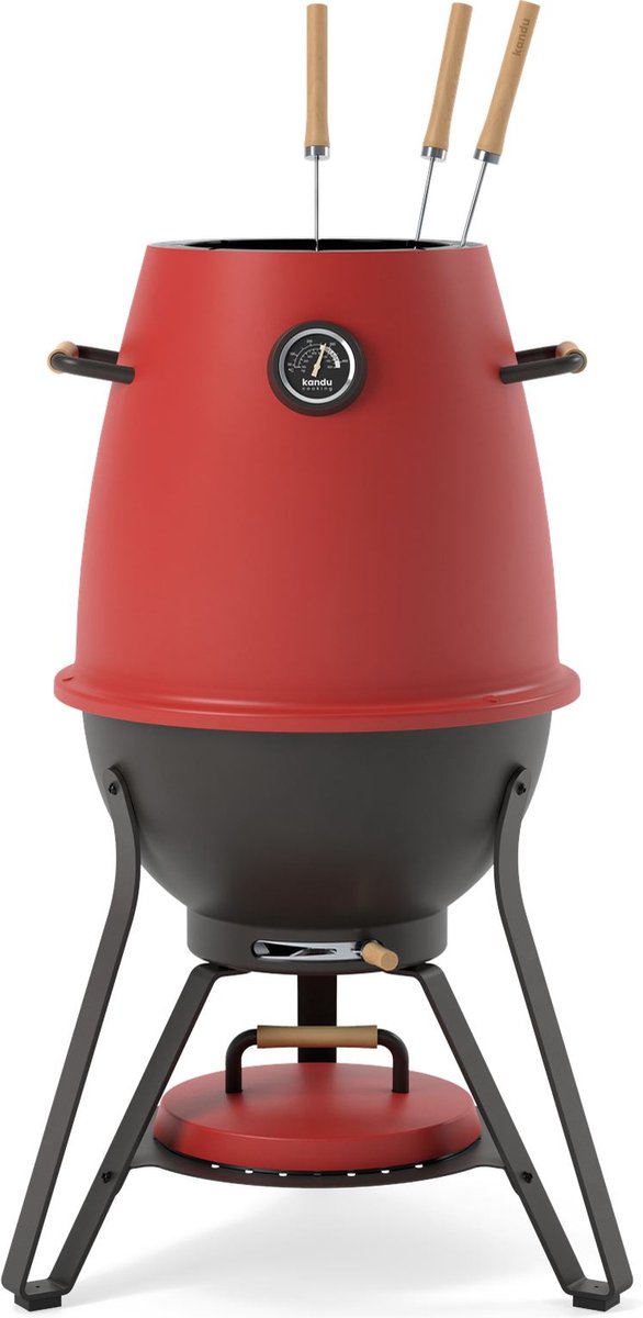 Kandu Cooking 41 kooksysteem - Flame Red - Vertical Cooking barbecue - Ø58 x H95 cm van Kandu Cooking — afbeelding 5