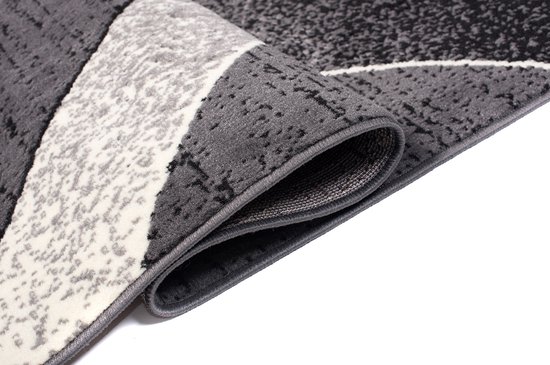 Tapiso Dream Tapis Grijs Foncé Vagues Modernes Tapis de Salon Taille - 250x300