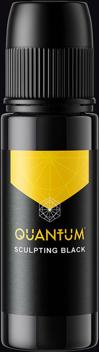 Quantum Ink REACH Gold Label - Sculpting Black 120ml | Premium Professionele Tattoo Inkt | Reach & Vegan | Stick en Poke | Handpoke Tatoeage Inkt | Tattoo set | PMU | Permanente Make-up | Geschikt voor Machine Cartridges & Needles | Liner | Shader