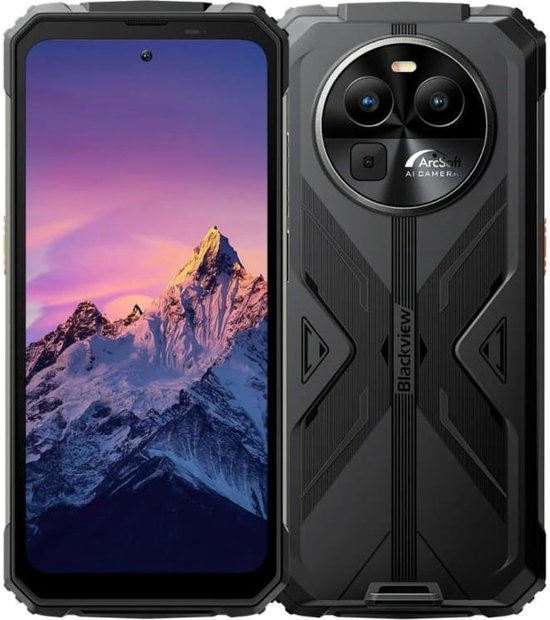 Blackview BV8100 24(8+16)GB+256GB Outdoor Smartphone 4G LTE- Waterdicht IP68 - MTK G99 Android 14 - 6.5" FHD+ 50MP+32MP - 8800mAh 45W NFC/OTG/GPS/FM Zwart