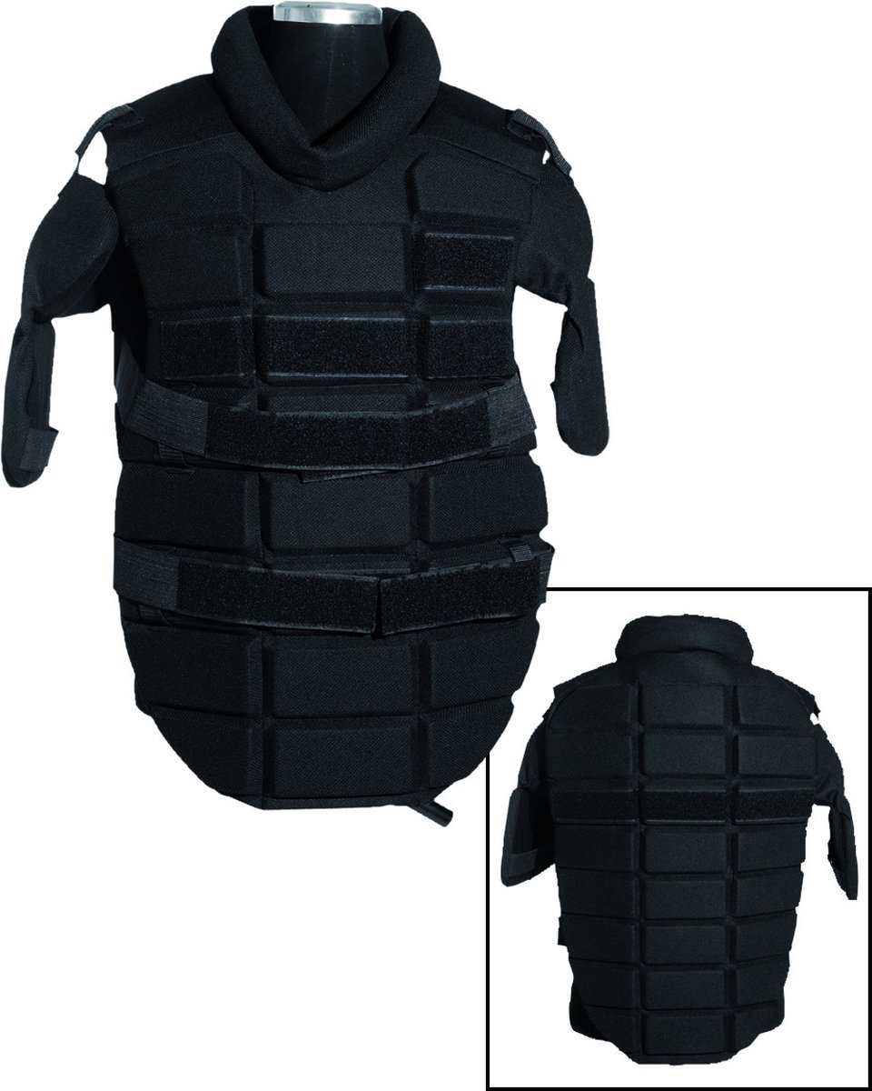 Mil-tec Anti Riot slagwerend veiligheidsvest, zwart
