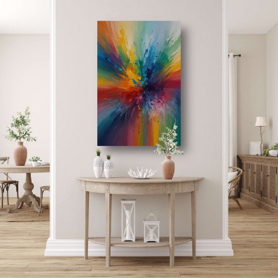 Tableaux expressionnisme abstrait - Décoration murale art moderne - Tableaux sur toile Salon - Décoration salon industriel - Toile cuisine - Toile décoration chambre 50x70 cm