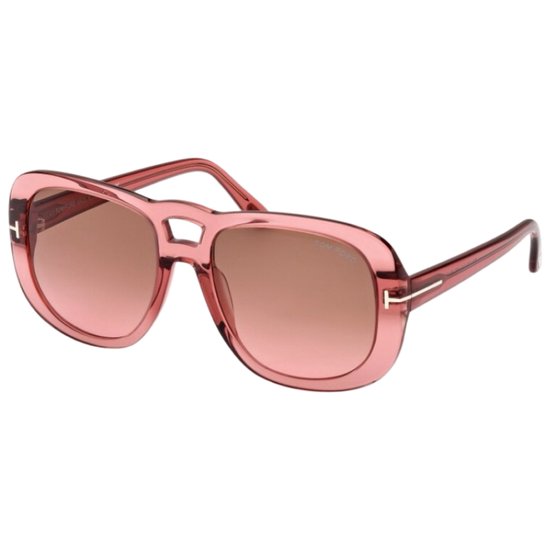 Tom Ford Rode Tom Ford FT1012/S 72F Zonnebril - Dames - Roze | bol