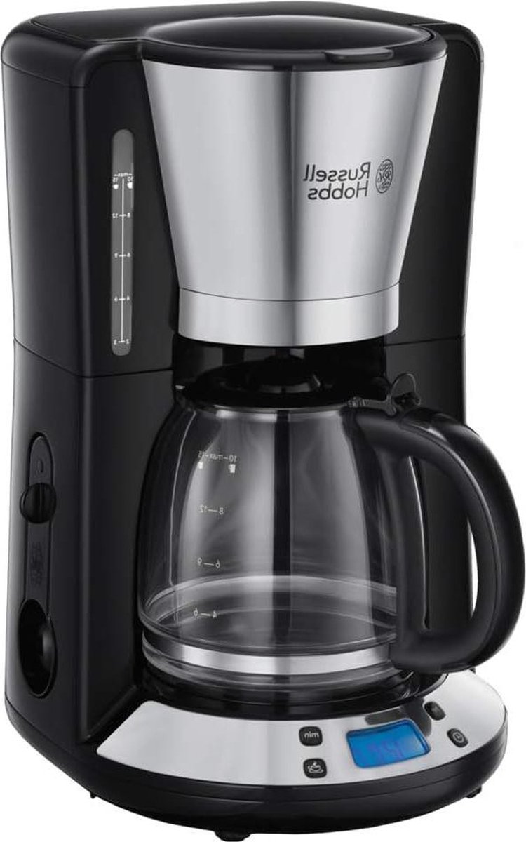 Victory Digital Koffiezetapparaat Zwart-Zilver Glazen Koffiekan 1.25 Liter 10 Grote Of 15 Kleine Koppen Warmhoudfunctie Druppelstop