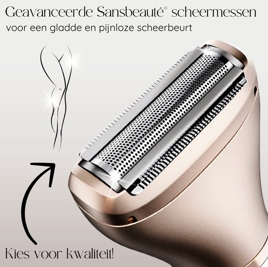 2-in-1 Ladyshave + Extra Scheerkop - Gezicht - Oksels - Benen - Bikinilijn - Scheerapparaat Vrouw - Ontharingsapparaat Electrisch Ontharen - Gezichtsontharing Dames - Trimmer Vrouw - Ladyshaves Bikini - USB Oplaadbaar