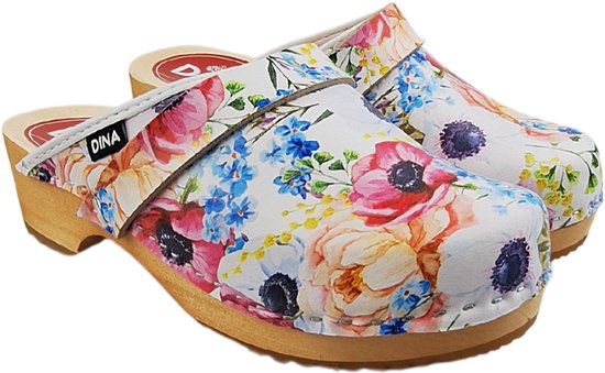 DINA dames sabots mules suédoises fleurs sauvages