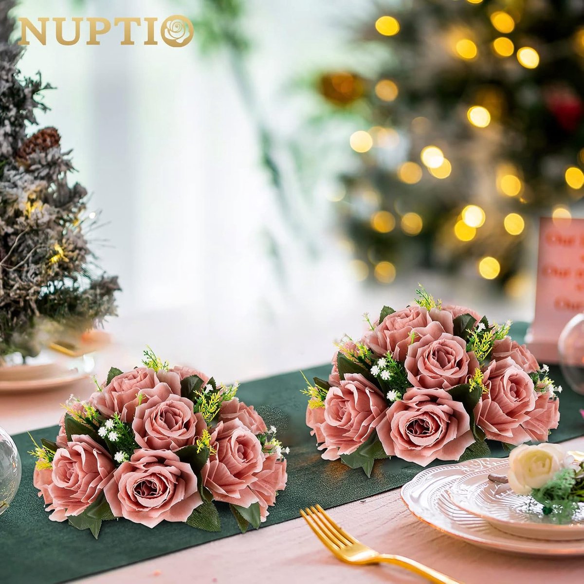 Nuptio Bloem Bal voor Bruiloft Centerpieces - 10 Stuks 36cm Diameter