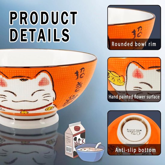 JapanBargain 2565, Set Of 2 Japanese Round Porcelain - View #4