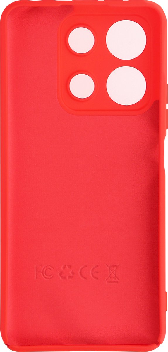 Avizar Hoes Geschikt voor Xiaomi Redmi Note 13 4G Halfstijve zachte aanraking, Rood