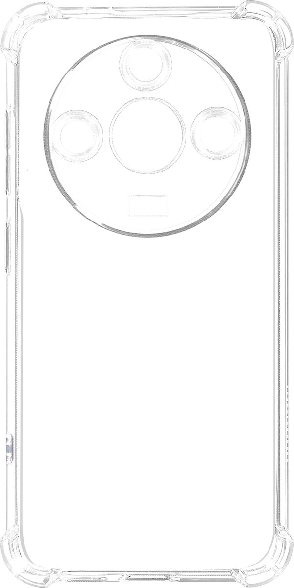 Avizar Hoes Geschikt voor Honor Magic 6 Lite 5G Versterkte bumper, Transparant