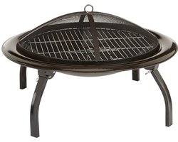 Draagbare inklapbare vuurschaal 66 cm - AmazonBasics met hoes