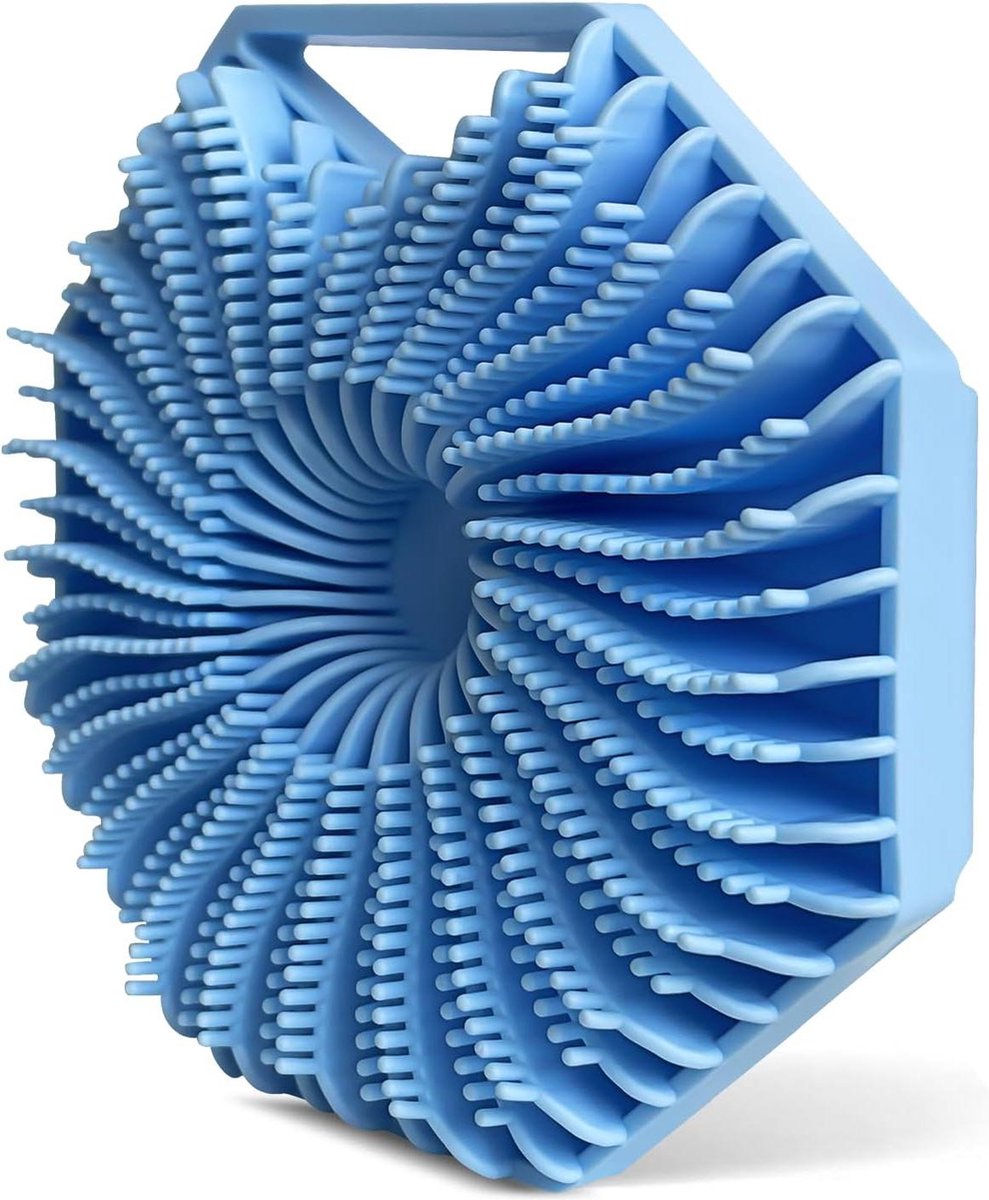 Goedkoopste Siliconen Body Scrubber Doucheborstel voor Mannen Vrouwen - Bad Exfoliërende Borstels - Handgrepen - Scrub Reiniging - Loofah Douche en Hoofdhuid Massager Borstel