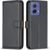 BINFEN Hoesje - Geschikt voor Motorola Moto G85 Hoesje - BINFEN Color Book Case - Zwart