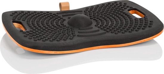hjh OFFICE 830041 Balance Board ACTIV Holz Wackelbrett mit PU-Schaum, Fitness Balancierbrett für Arbeiten im Stehen